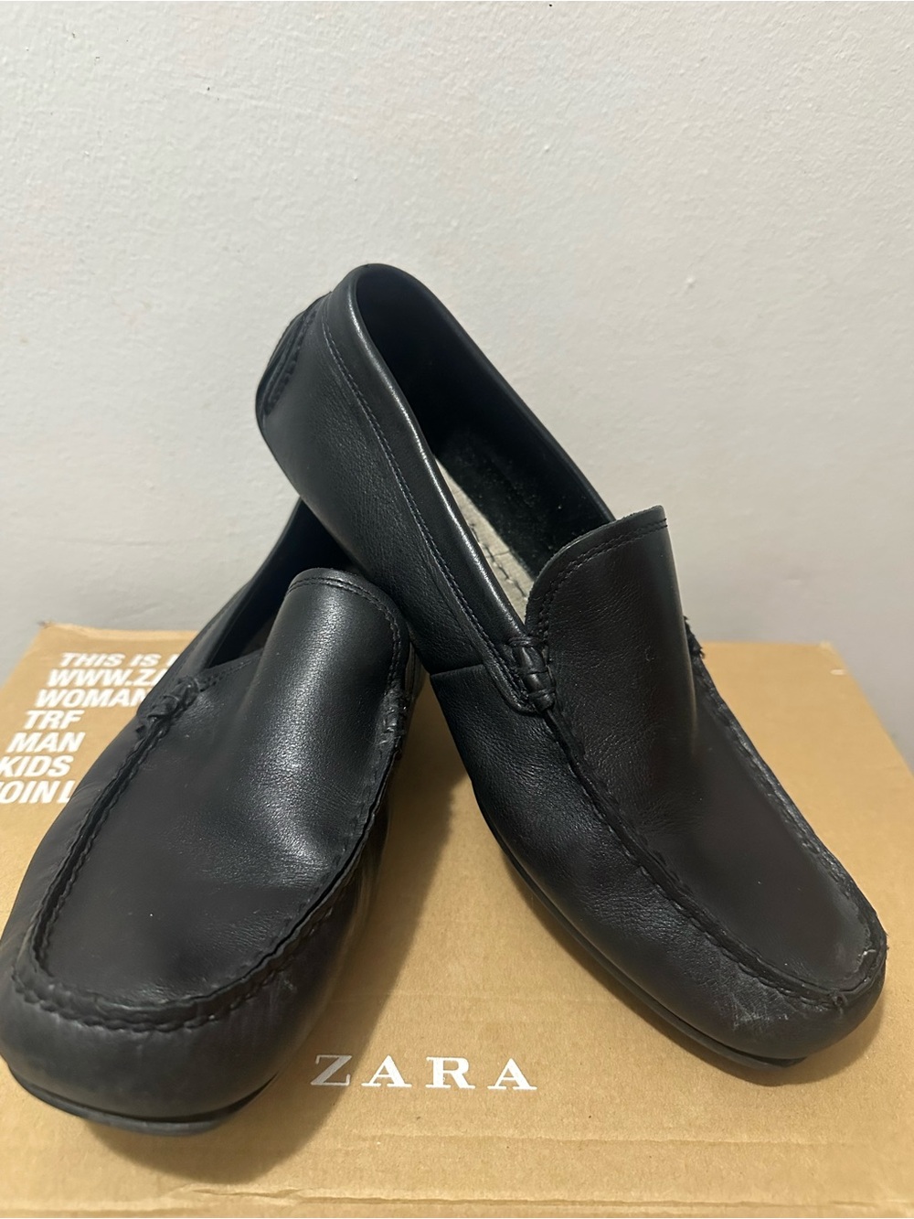 Rockport Black Leather Slip-On Loafers